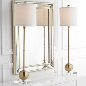 Brushed Gold Sphere Candlestick Lamp