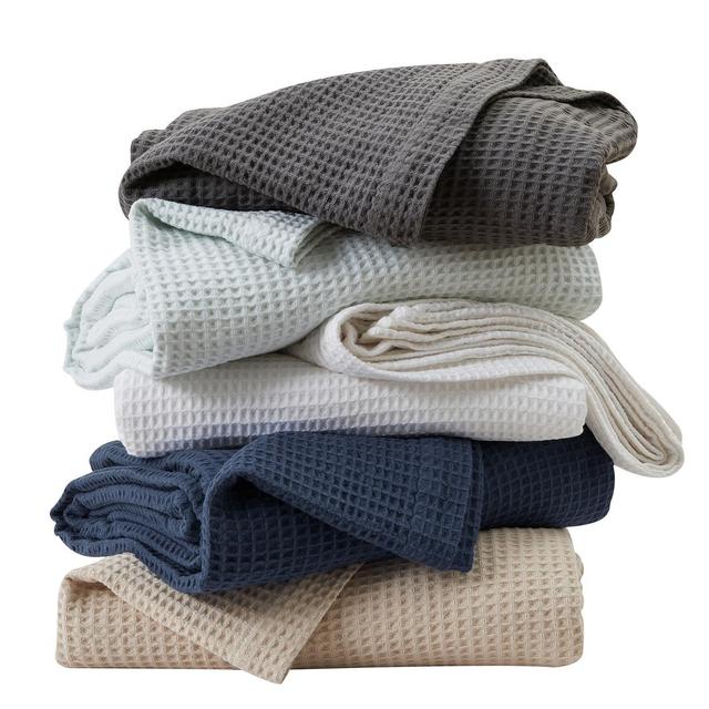 Cotton Super Soft All-Season Waffle Weave Knit Blanket - Great Bay Home