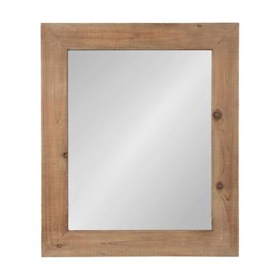 36&#34;x30&#34; Garvey Wood Framed Wall Mirror Rustic Brown - Kate and Laurel