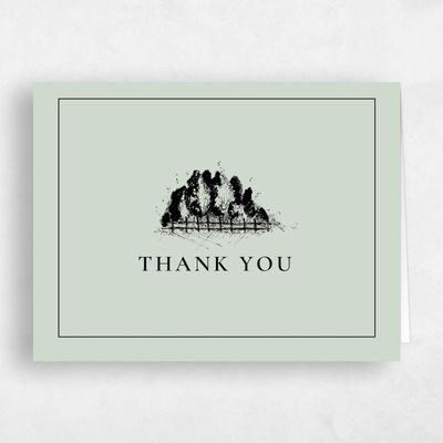 Sage, Green Wedding Thank You - Griffith Stamp
