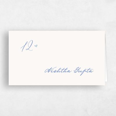 Beige Wedding Place Card - Estate