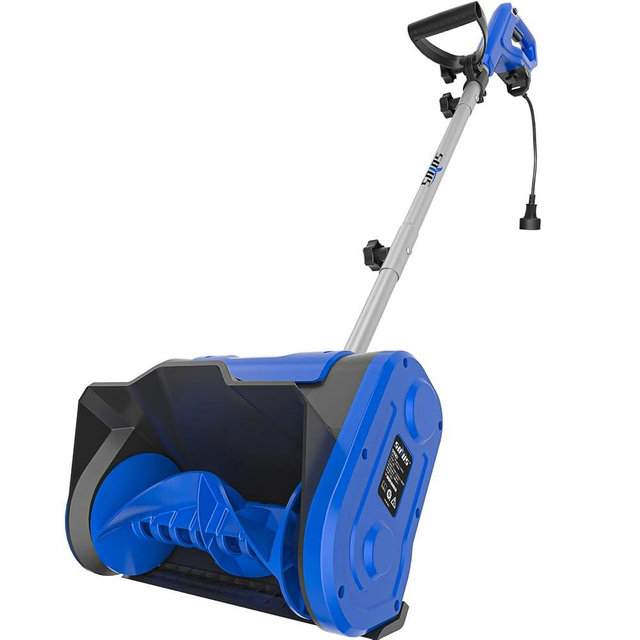 SOYUS Electric Snow Shovel, 11-Inch 10 Amp Corded Snow Shovel for Driveway, Snow Blower with Adjustable Front Handle, 300lbs/Minute