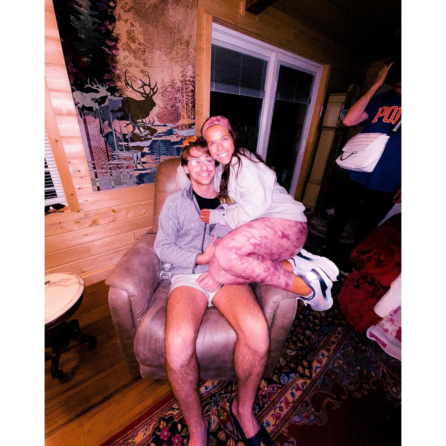 We were snuggled up when Caroline (Zach's mom) took this pic of us!