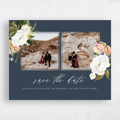 Navy, Blue Wedding Save the Date - Octavia Photo
