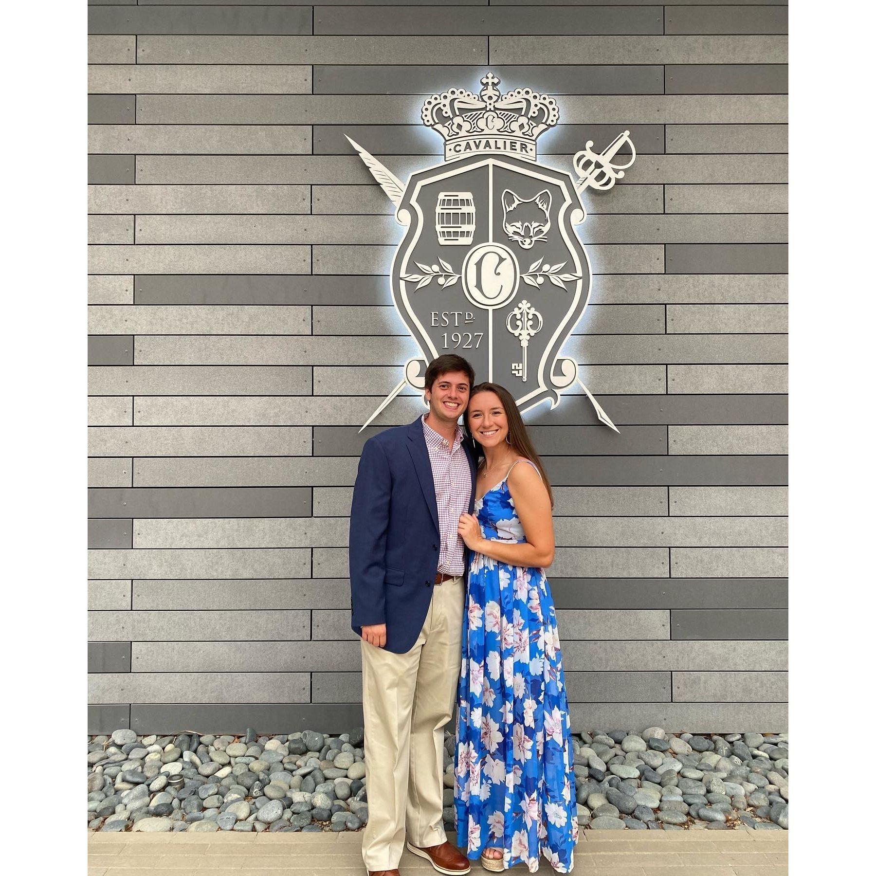 Outside of the Cavalier Hotel in Virginia Beach. Olivia's bridesmaid Katie got married that weekend. It happened to fall on Olivia's birthday, so she will never forget their anniversary!