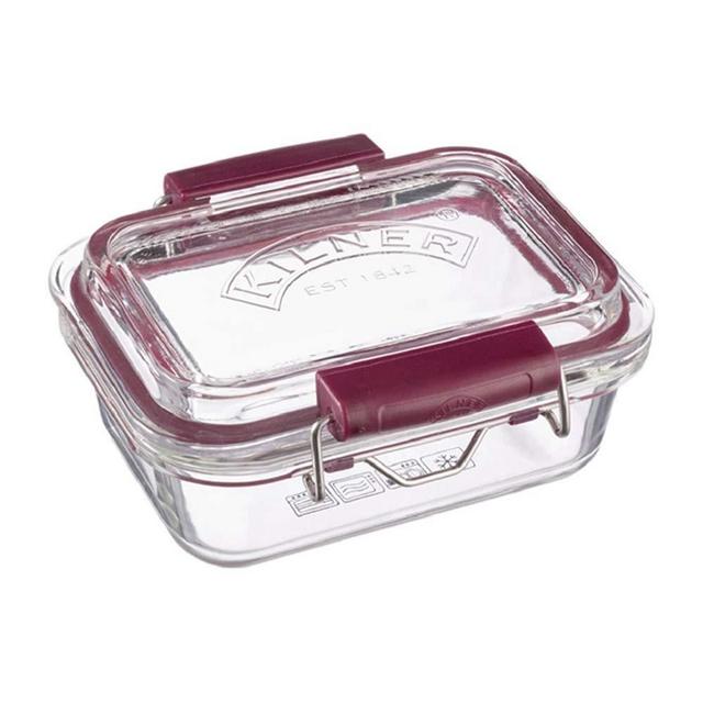 Kilner 0.35L Fresh Storage Stackable Glass Food Container, 14.5 x 10.5 x 7 cm, Transparent