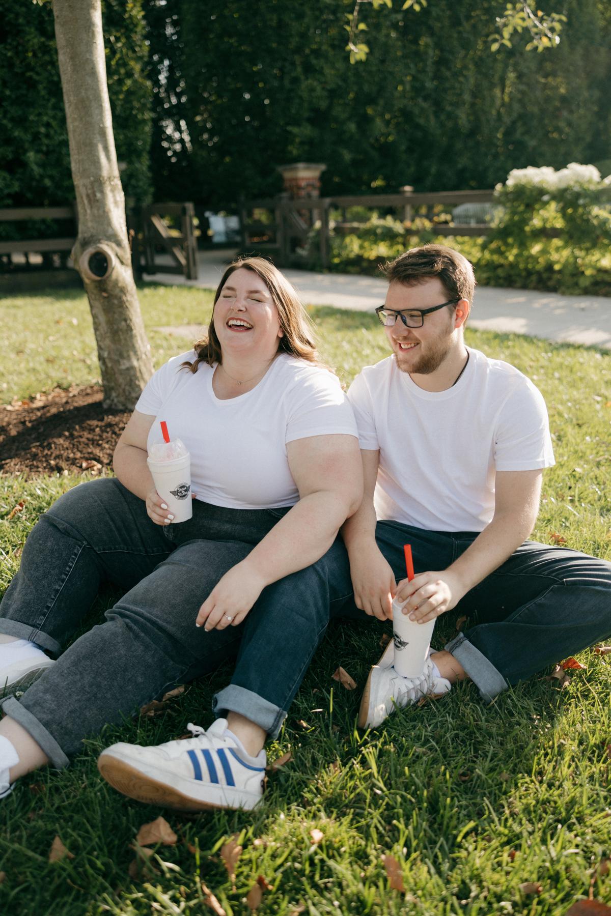 Such a fun picture from our engagement session. We got Steak n Shake on our very first date, and we got it again on the day we got engaged. Those milkshakes hold a special place in our hearts!