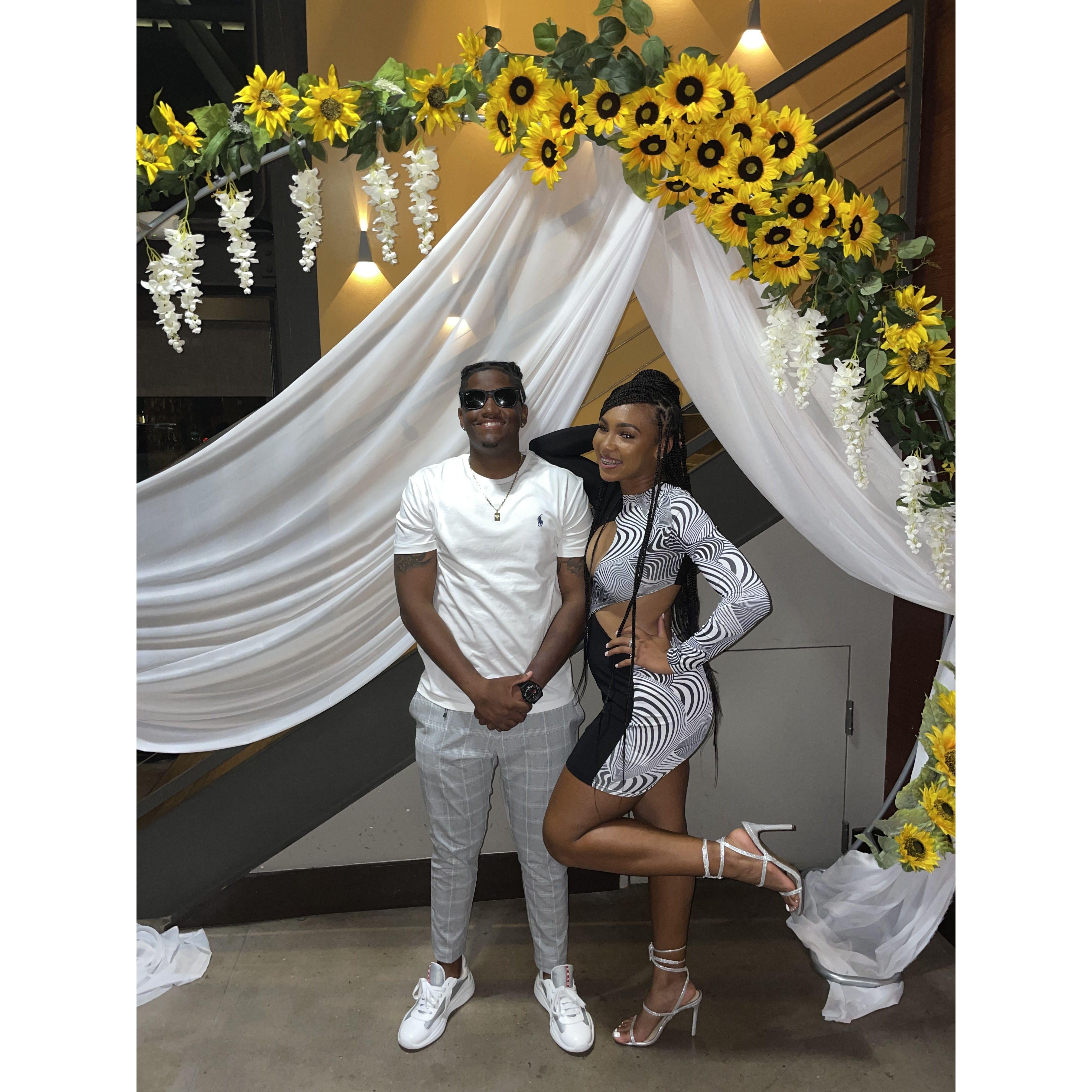 Us doing the "Mr2weeksout" Pose