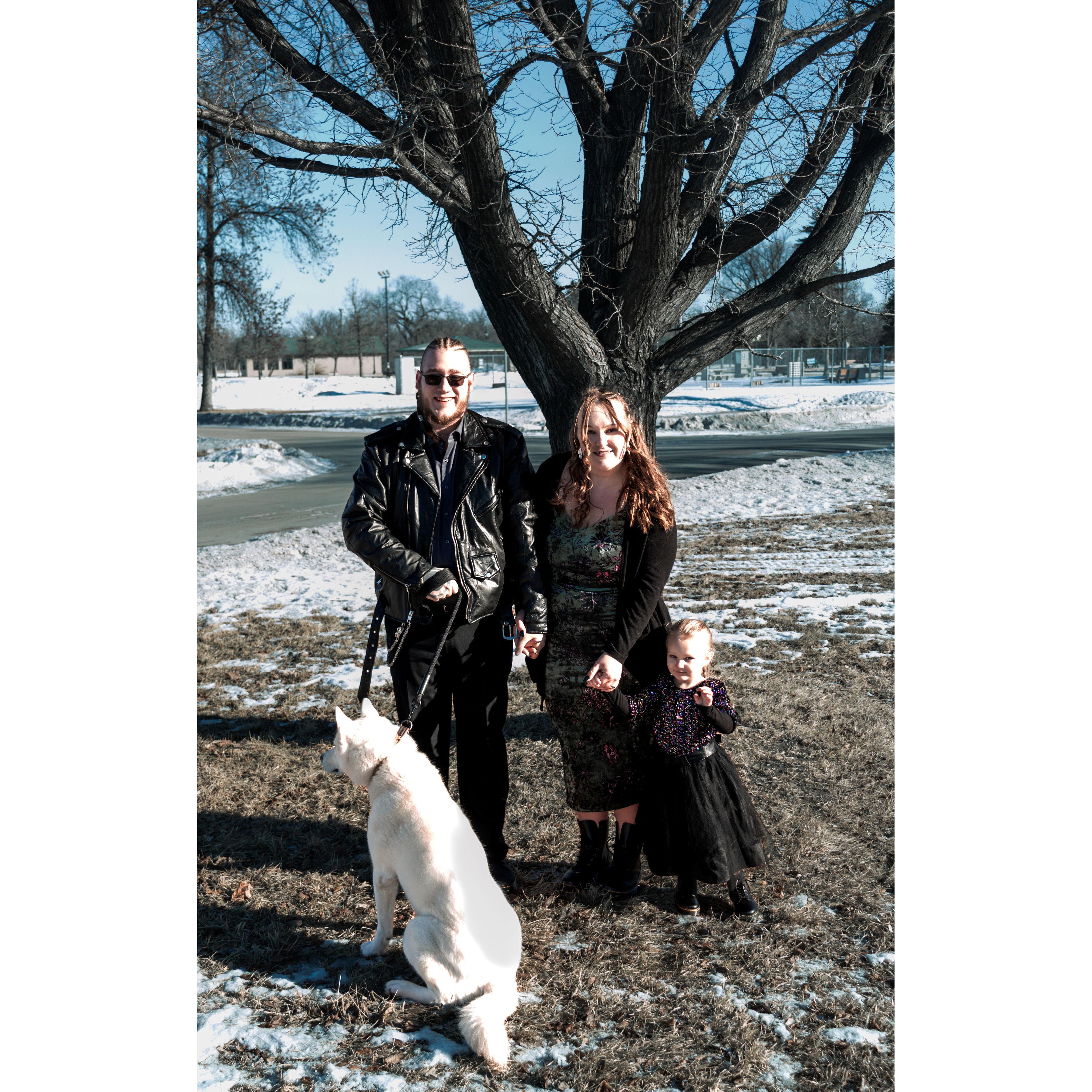 Family picture with Bastion and Nimaya