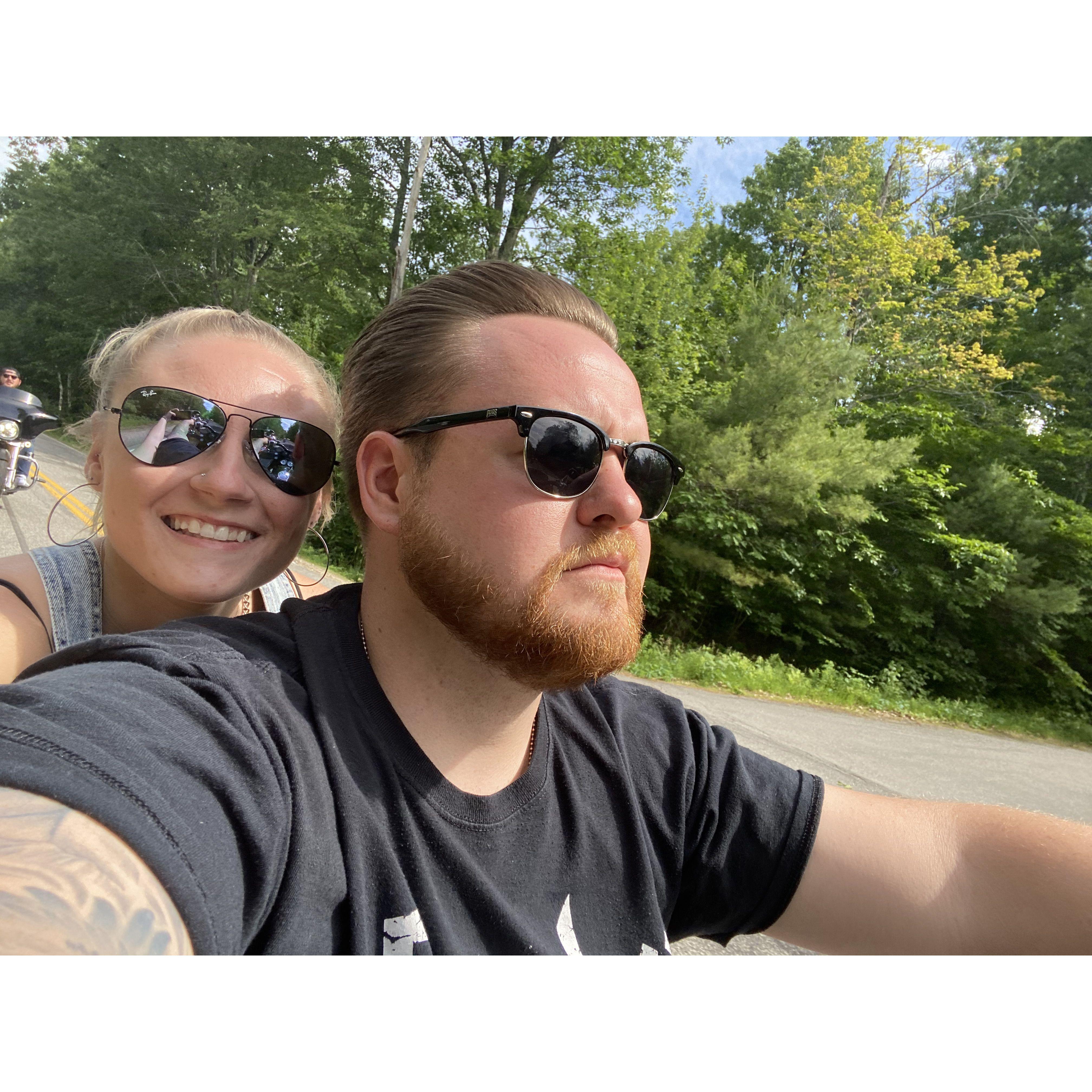Our first time at Laconia Bike week together