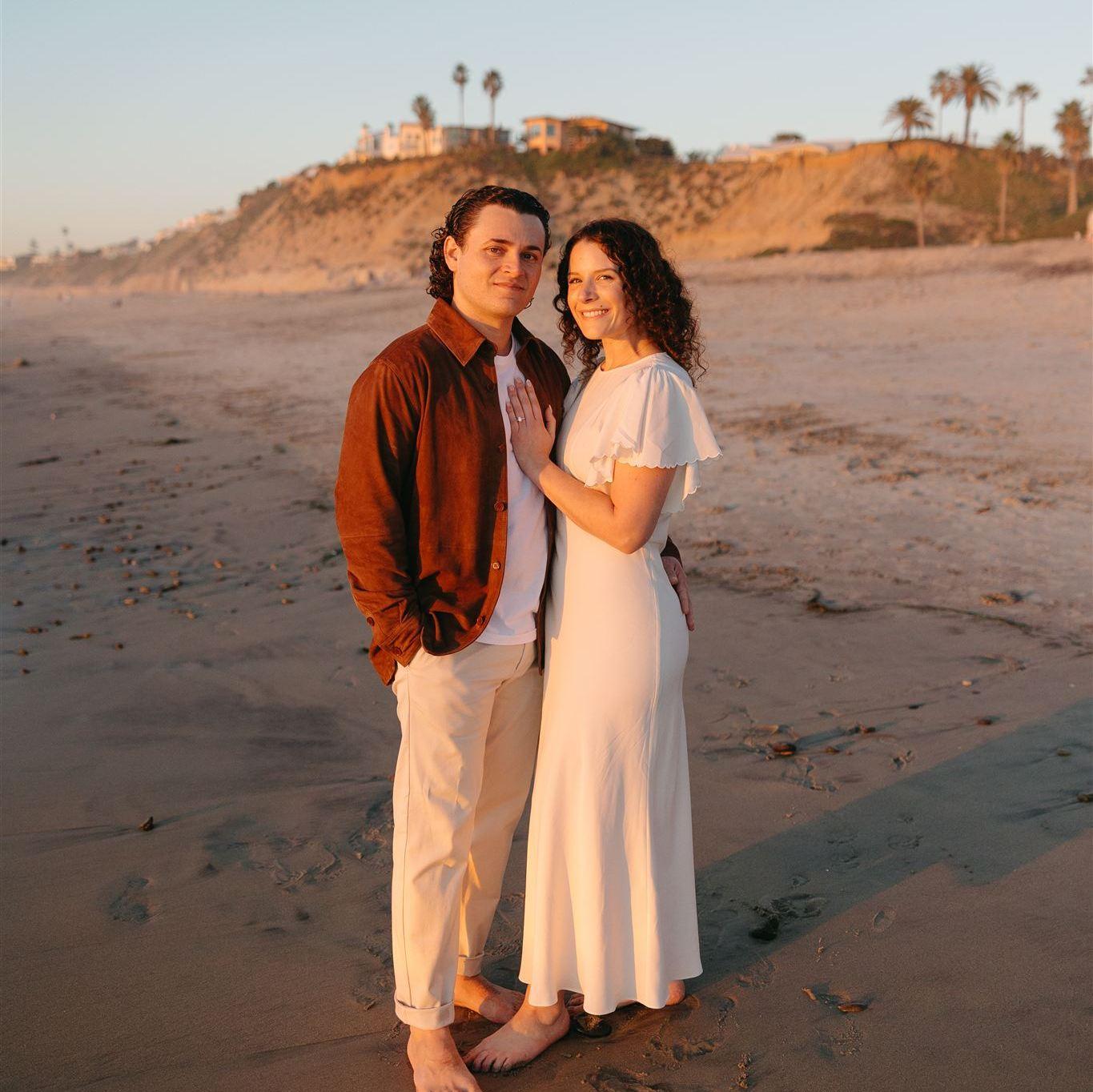 Golden hour glow engagement shoot with our wedding photographer! Practice run :)