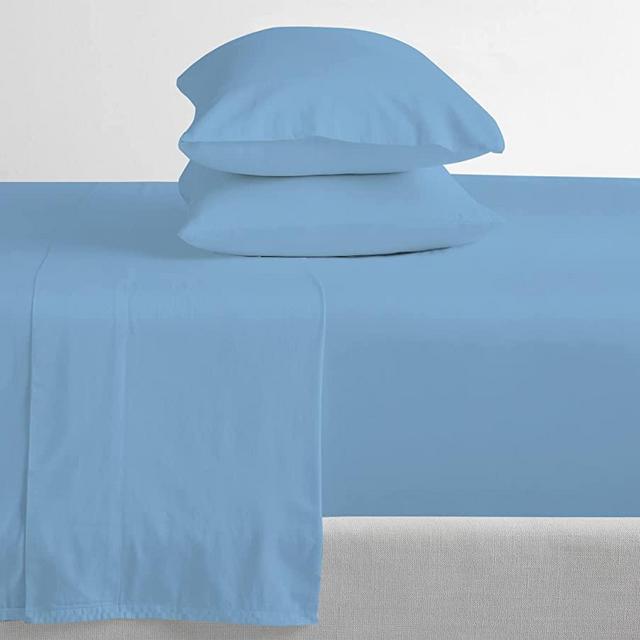 Kotton Culture 1000 Thread Count Cotton Sheets for Queen Size Bed 4 Piece 100% Egyptian Cotton Premium Soft Bedding Luxury Hotel Sheets with Deep Pocket Snug Fit Smooth Sateen Weave ( Sky Blue )