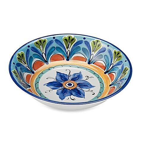 Azul Hand Painted 13.8-Inch Round Serving Bowl