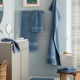 Everyday Dobby 6-Piece Border Bath Towel Set