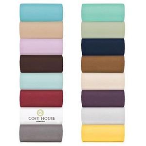 Cosy House Collection - Cosy House Luxury Bed Sheets, 4 pc set : Silky Soft Microfiber Bedding, Brushed, 1500 Series | Deep Pocket Fitted Sheet, Flat Sheet & 2 Pillowcases | Wrinkle Free, Hypoallergenic, KING, Baby Blue