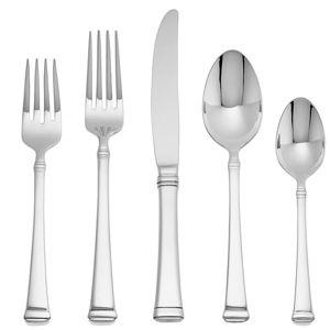 Mikasa Harmony 45-piece silverware set, 18/10 stainless steel cutlery set for 8, includes 5-piece serving utensils set