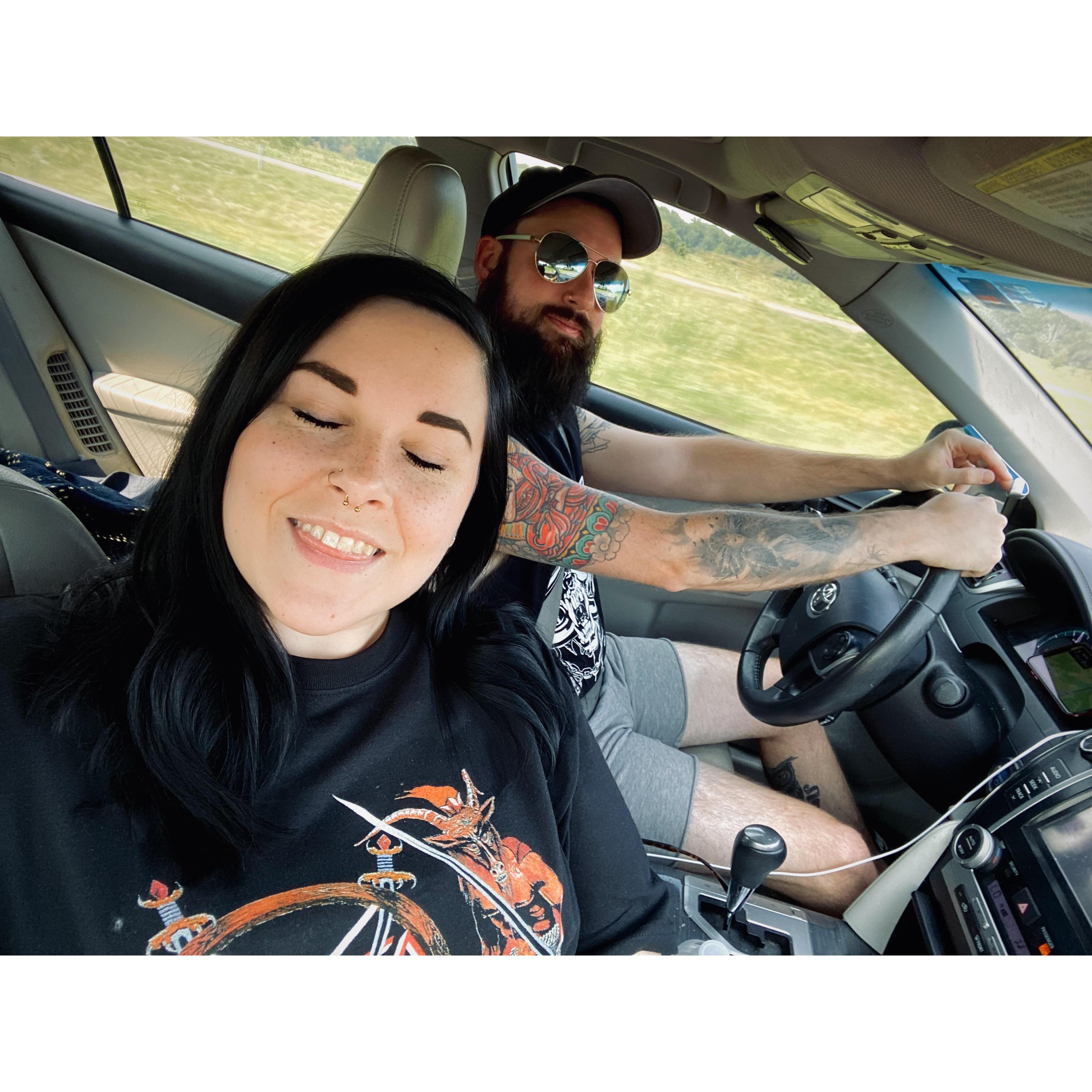 Road trippin' together.