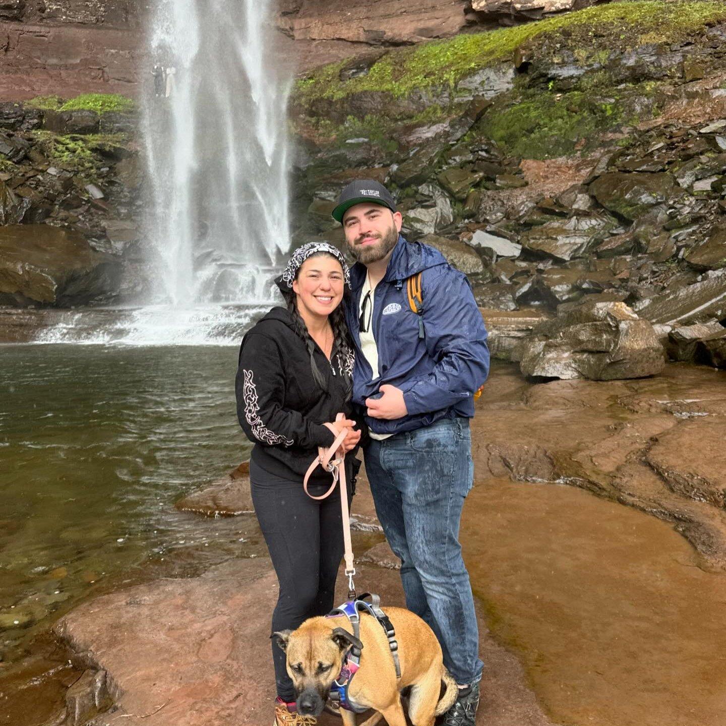 The day Brian proposed at Kaaterskill Falls on one of our Catskills weekend getaways.