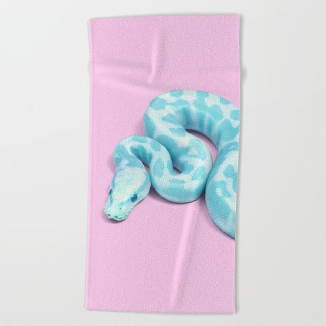 BLUE SNAKE Beach Towel by paulfuentes