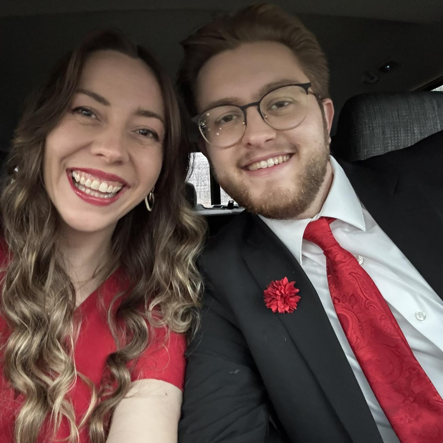 We got to go to Matt's mom's wedding together on Valentines day!