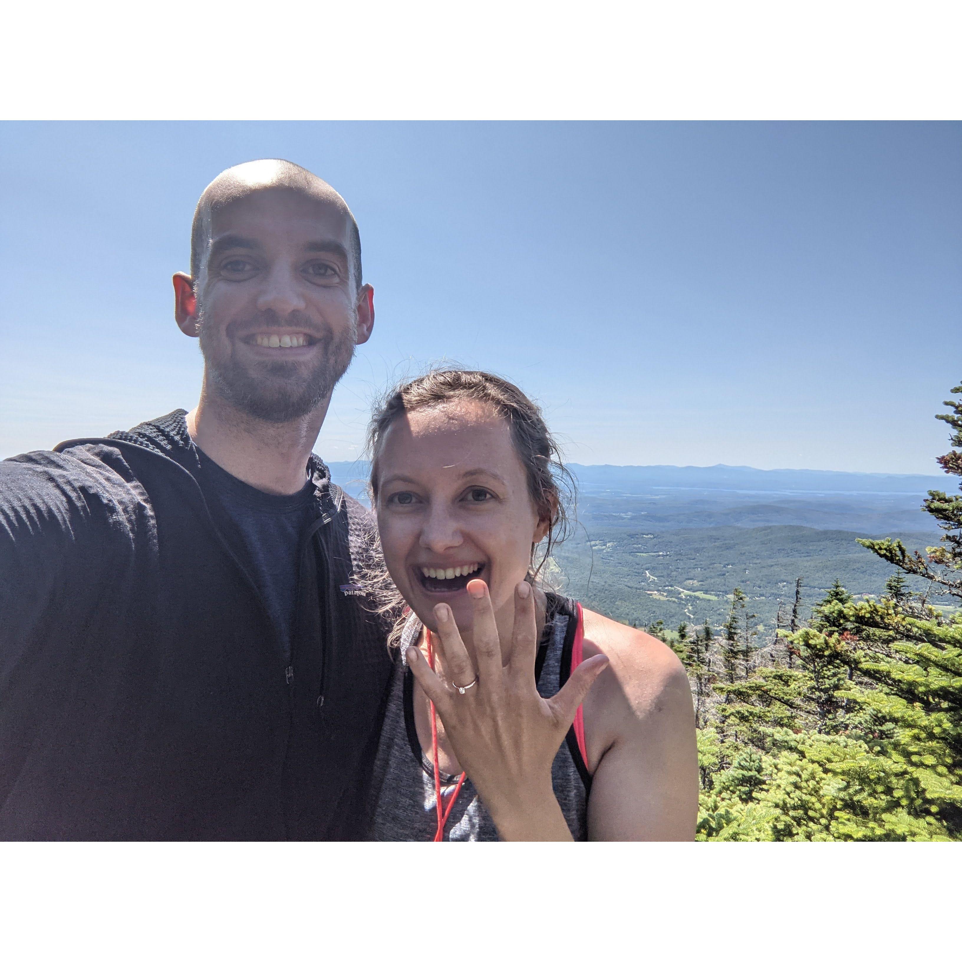 Right after we got engaged, on Mt. Ellen in Vermont!