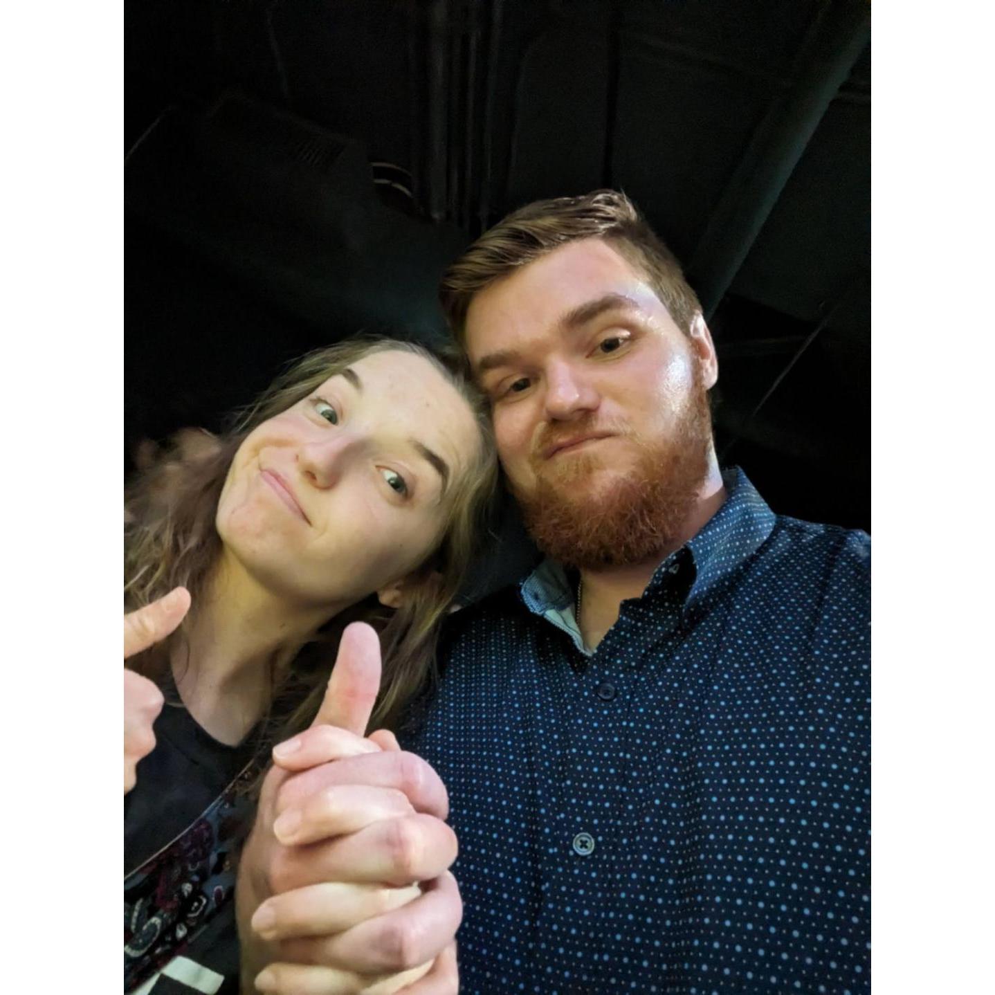 Our first "date" at the Georgia Aquarium before we started dating!
