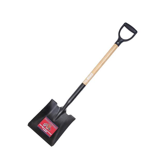 Bully Tools 52520 14-Gauge Square Point Shovel with Hardwood Handle and Poly D-Grip