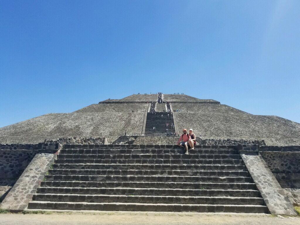 Katie and Harris at ruins outside Mexico City.