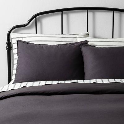 King Duvet Cover Set Linen Railroad Gray - Hearth & Hand™ with Magnolia