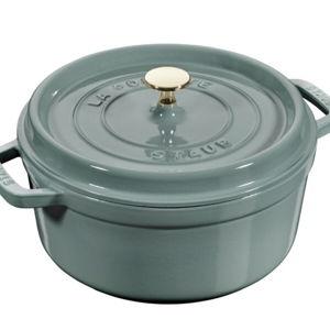 Staub Cast Iron 5.5 qt, Round, Dutch Oven, Eucalyptus