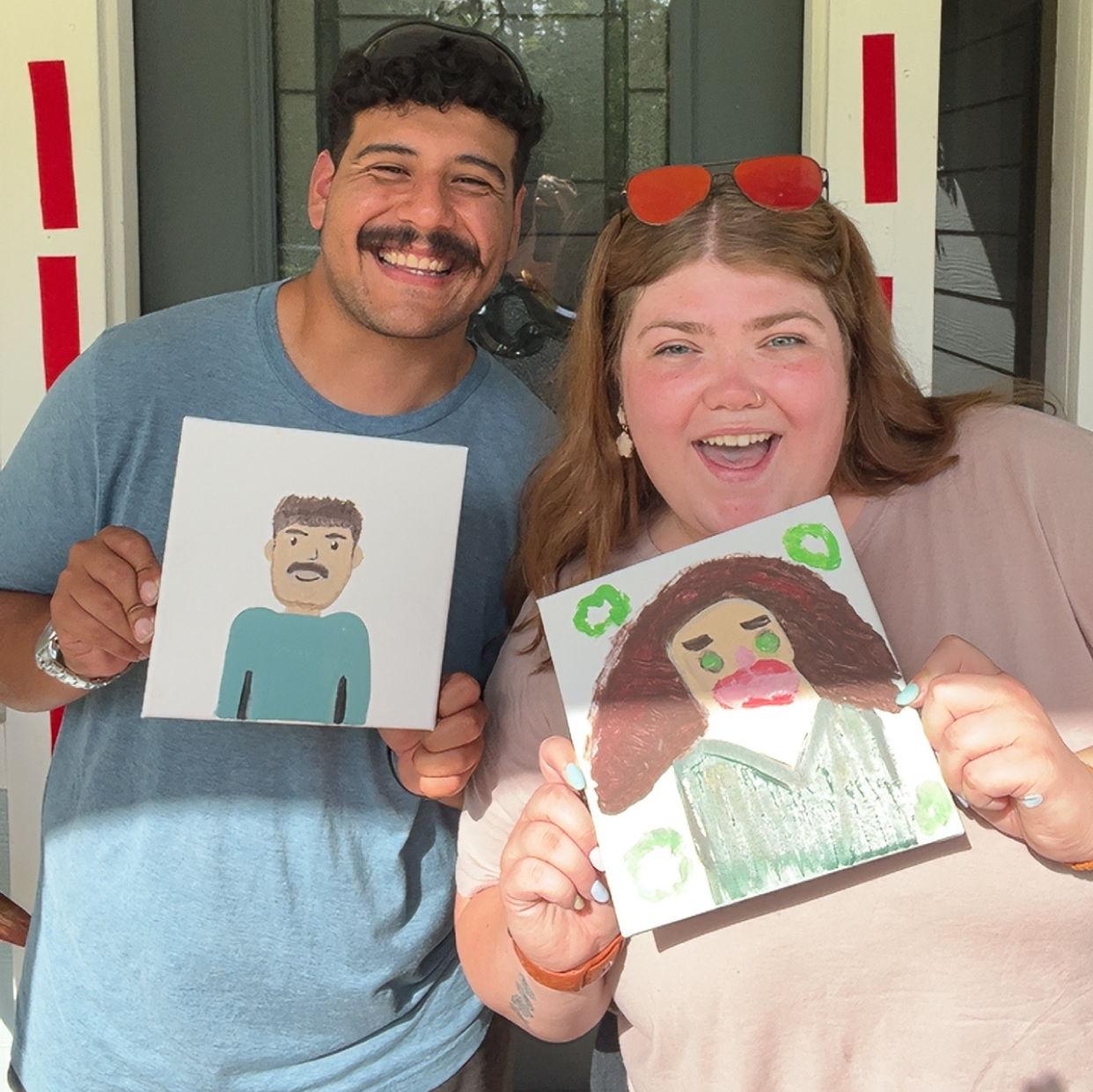 Easter fun! We had to paint our partner :)