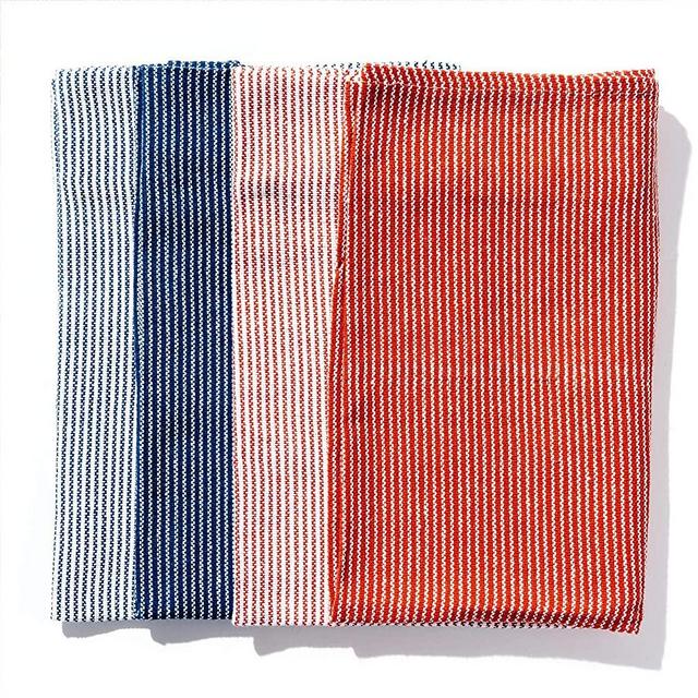 Caldo Kitchen Dish Drying Towel, Set of 4, 100% Cotton, Absorbent Dish Cloths, 28 in x 20 in (Stripes)