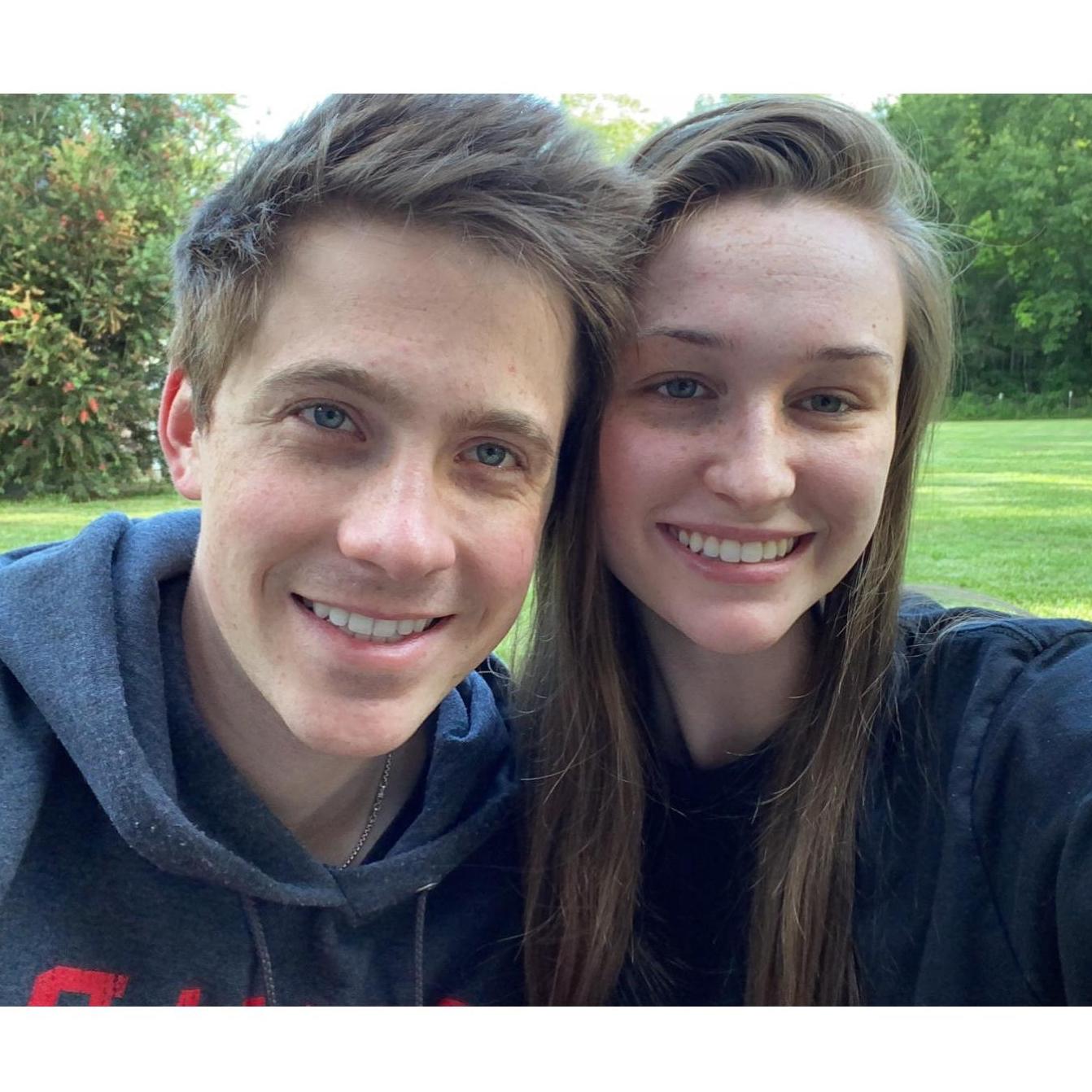 The first time Caleb and I got to see each other after COVID hit