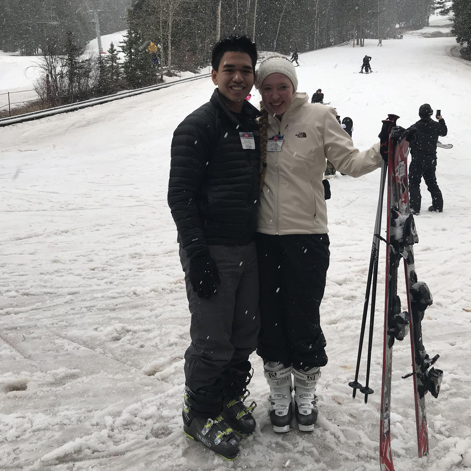 Fossier Ski Trip 3/15/2018
Tristan joined Hannah’s family on a road trip to Colorado. The two mastered the art of the “pizza” stop but haven’t dared to ski again since.