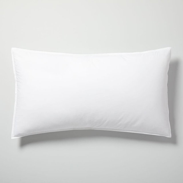 Organic Washed Cotton King Sham, Stone White
