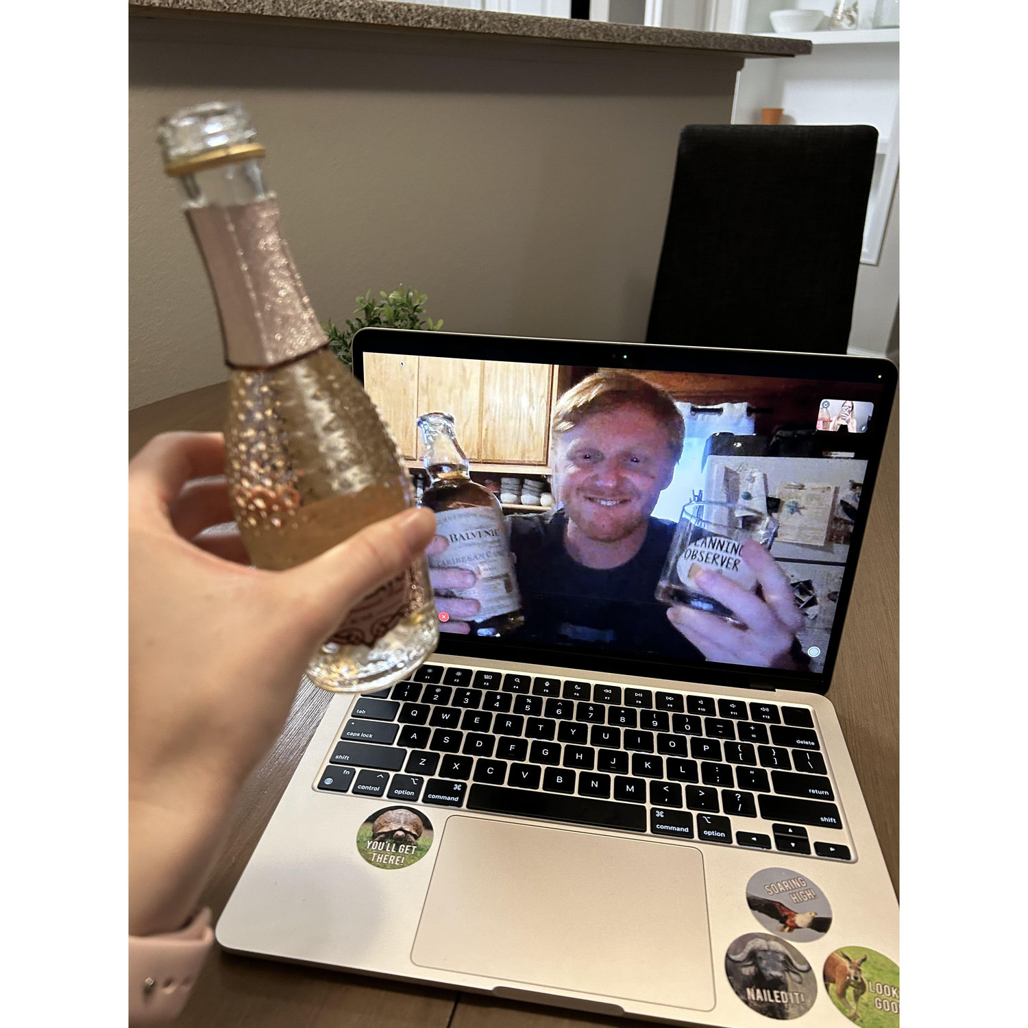 When we couldn't celebrate in person, zoom celebrations while completing milestones in school