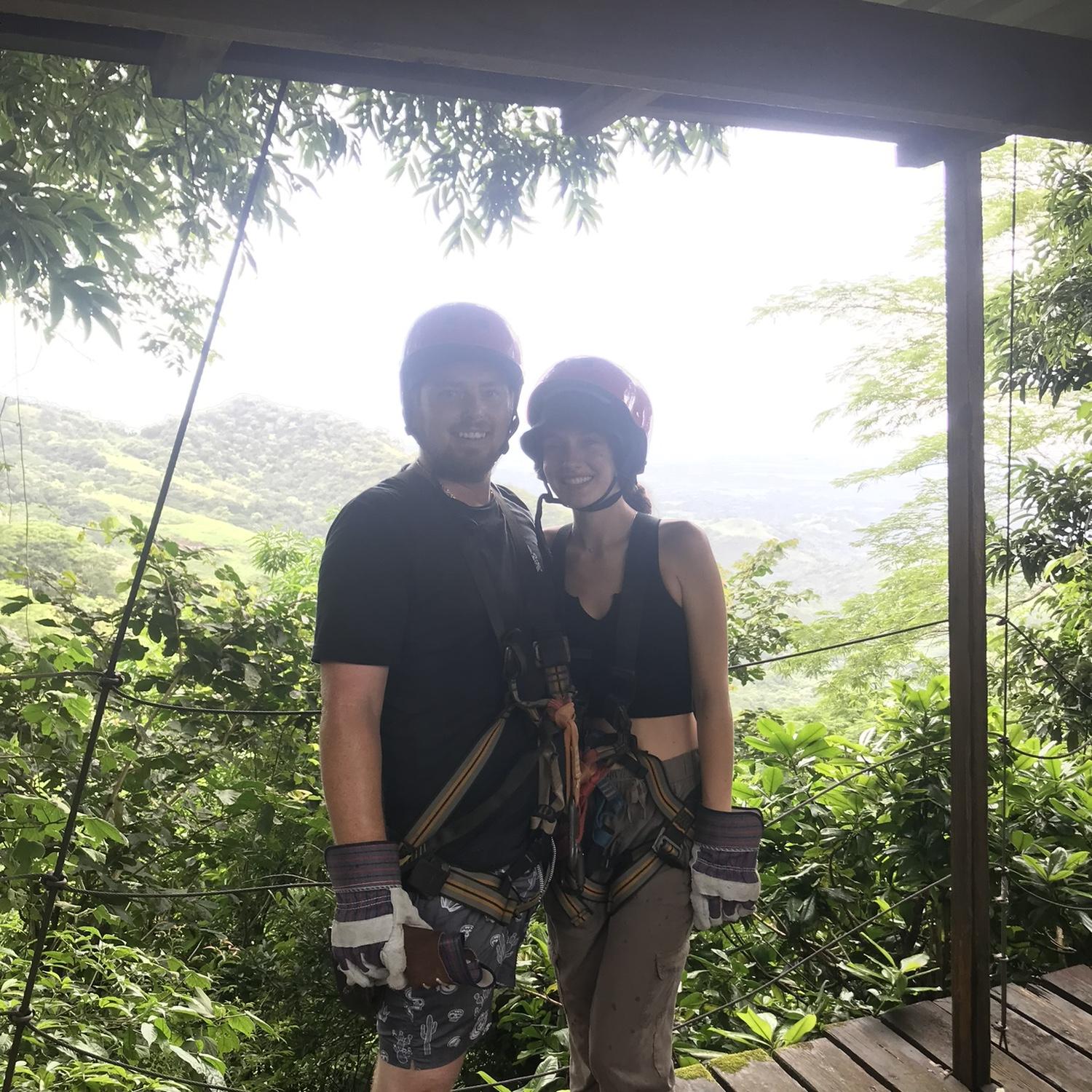 Zip lining in Costa Rica