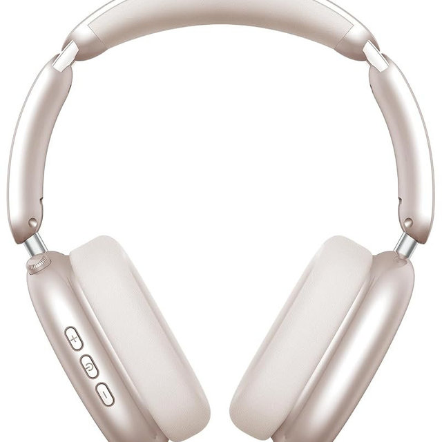 Wentronic Y02 Active Noise Cancelling Headphones, Wireless Over-Ear Bluetooth 5.4 Headphones with Microphone, 60H Playtime, Hi-Res Audio,Big Bass,Foldable Lightweight for Travel Home Office, Starlight