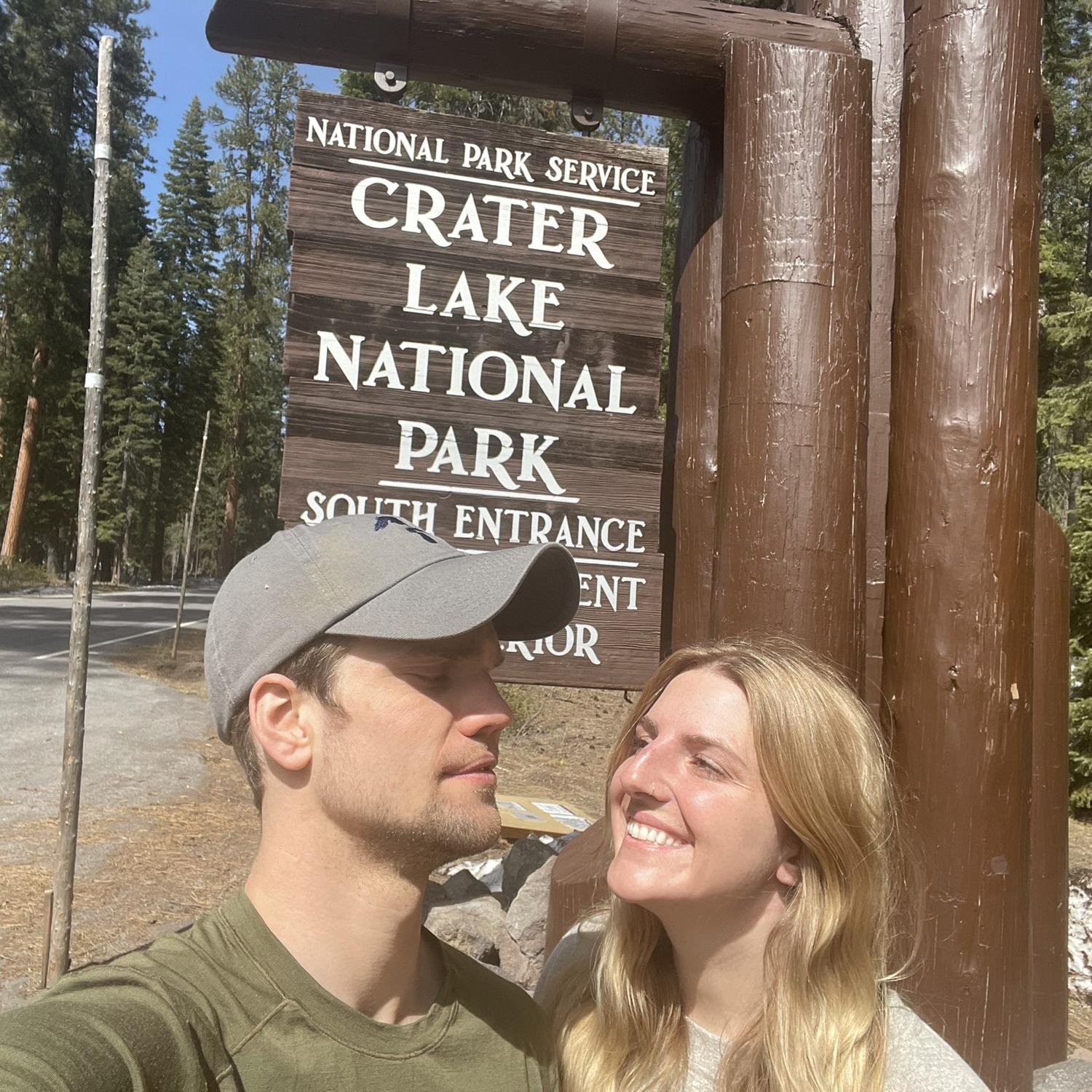 NP sign selfie!!! A must!!! (Hayley had just broken her nose snowboarding on Mt. Bachelor, whoops!)