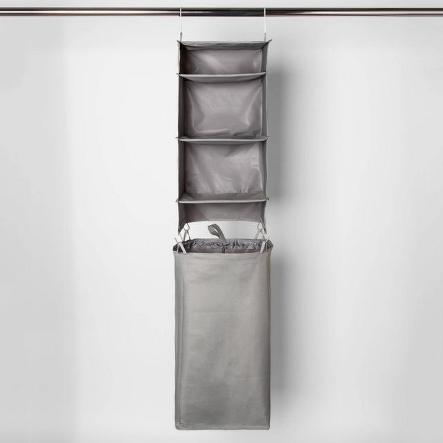Hanging Closet Organizer With Detachable Hamper Gray - Room Essentials™