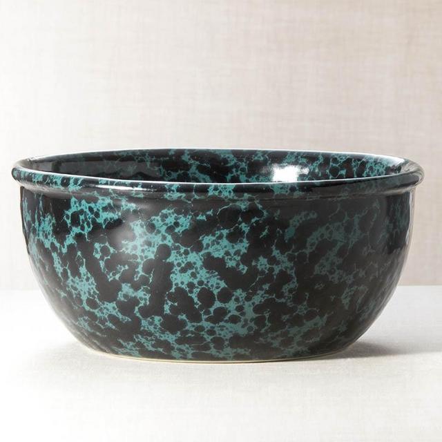 Bennington Pottery: Harvest Bowl - Black on Green