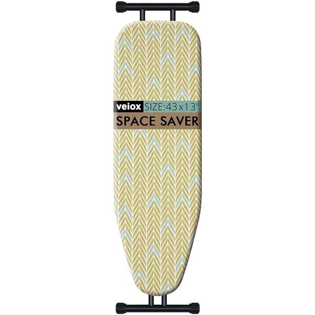veiox Ironing Board, Compact and Space Saver Deluxe Iron Board - 43" X 13", Extra Thick Heavy Duty Padded Cover, Stable Structure, Height Adjustable