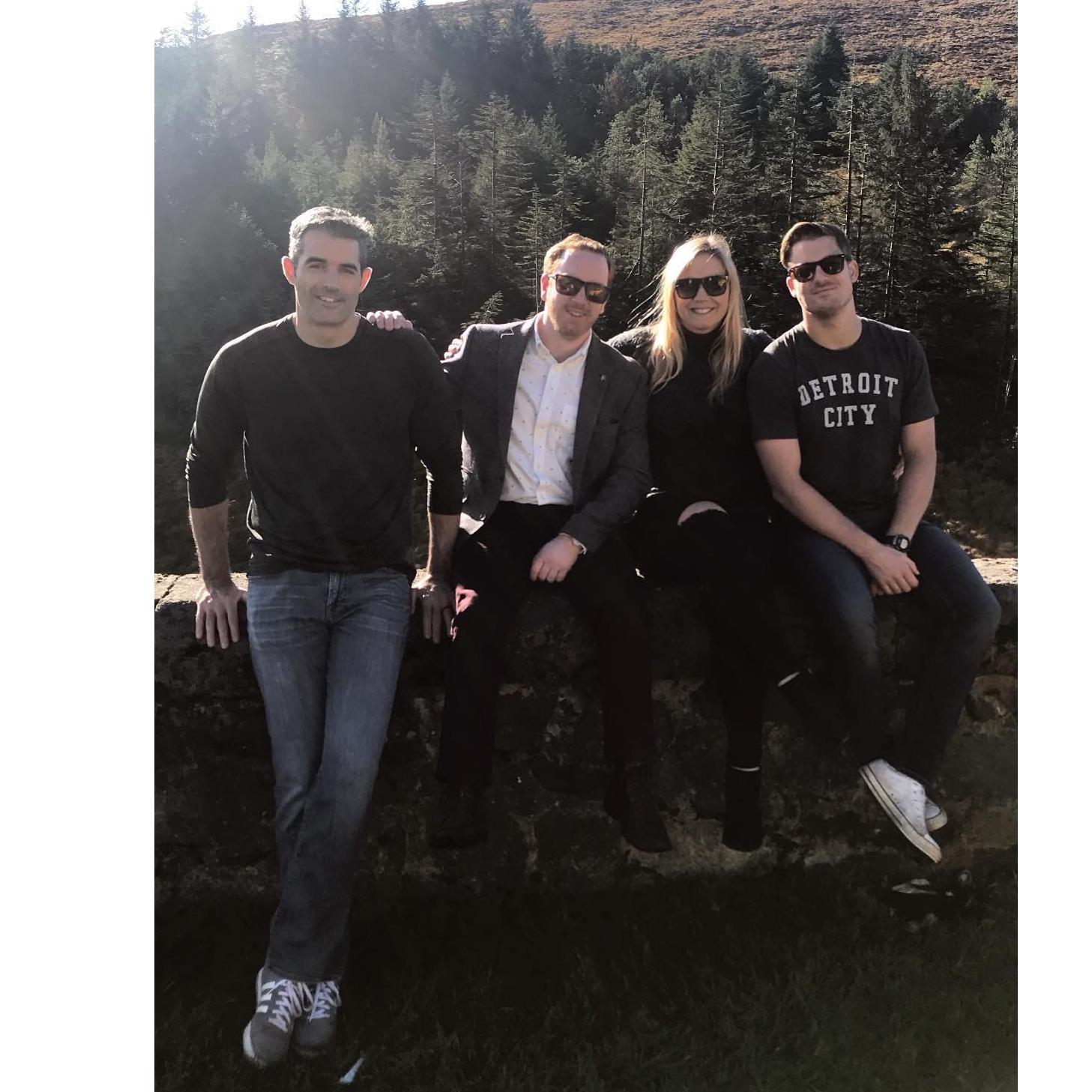 Brendan and his friends in Ireland.