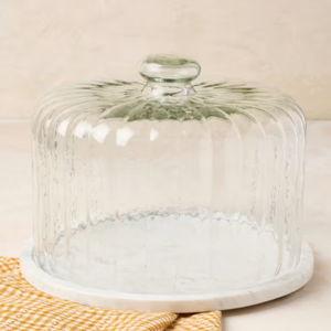Magnolia Market White Marble Fluted Cake Dome