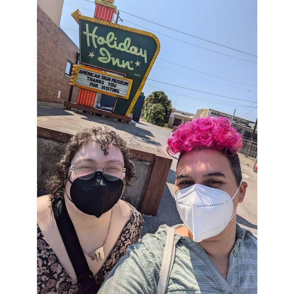 An adventure to the Cincinnati Sign Museum during our first visit together.