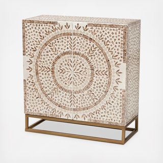 Ercilia Modern Mother of Pearl Storage Cabinet
