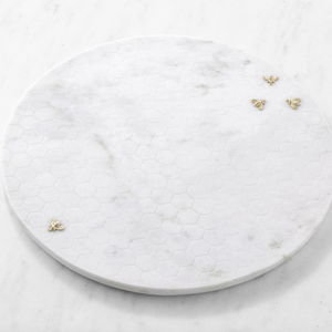 Williams Sonoma Honeycomb Round Marble Cheese Board