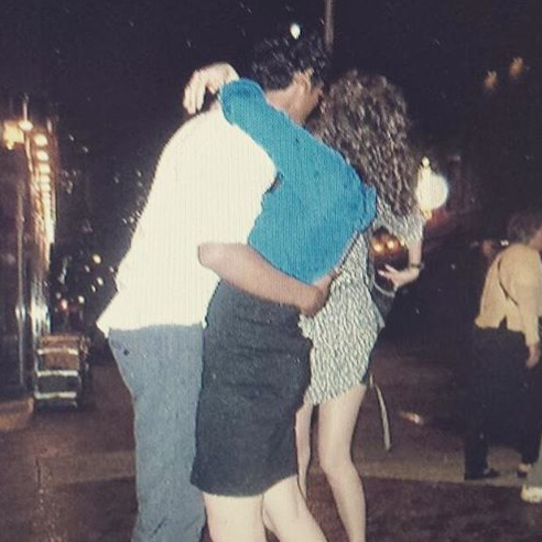 The night before Laine left for the Peace Corps, Tom surprised her by driving down to Philadelphia. This was their last hug before she left for Namibia.