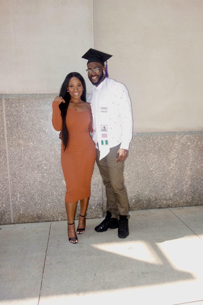 Tobi’s Graduation. Still friends, still denying we wanted to be together. Lol.