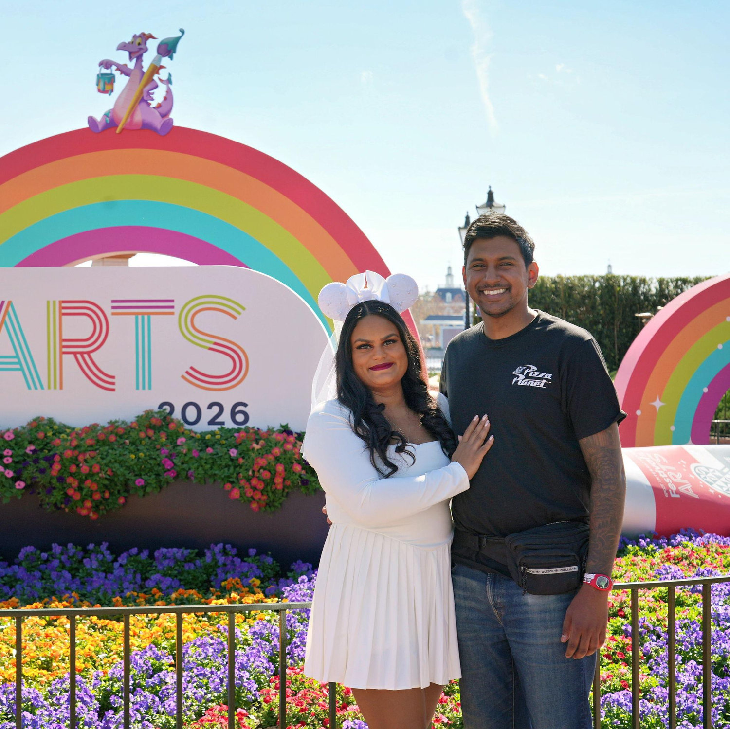 Our joint bachelor / bachelorette party in EPCOT
